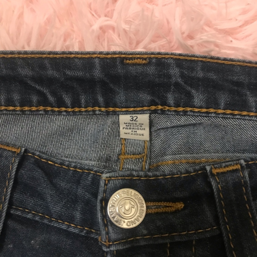 True Religion Blue Skinny Jeans with Classic Stitching